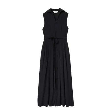 COMPAÑÍA FANTASTICA VESTIDO LARGO FLUIDO NEGRO - KALHUA