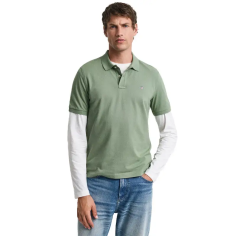 GANT REG SHIELD SS PIQUE POLO KALAMATA GREEN - KALHUA