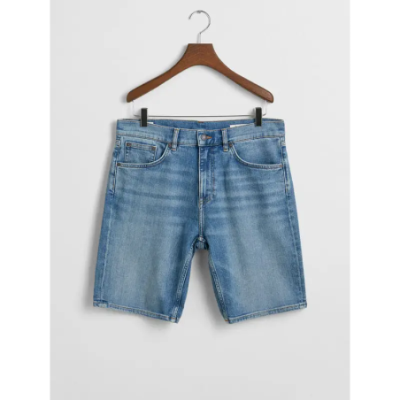 GANT REG GANT JEANS SHORTS MID BLUE WORN IN - KALHUA