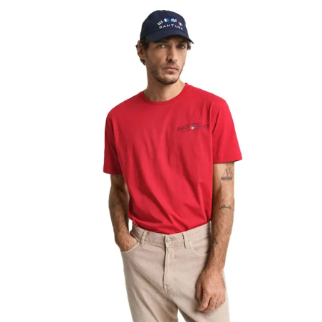GANT PRINTED GRAPHIC SS T-SHIRT RUBY RED - KALHUA
