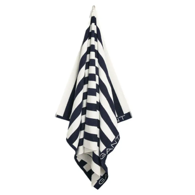 GANT BLOCK STRIPE BEACH TOWEL MARINE - KALHUA