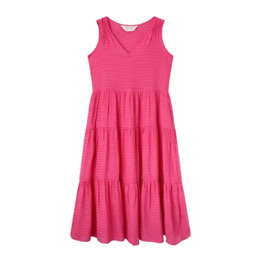 COMPAÑÍA FANTASTICA VESTIDO MIDI FLUIDO ROSA - KALHUA