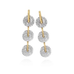 Pendientes KYMBAL de Plata. Baño de Oro 18k