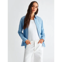 LIU JO CAMISA DE RAYAS AZUL - KALHUA