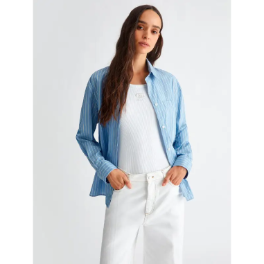 LIU JO CAMISA DE RAYAS AZUL - KALHUA