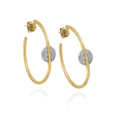 Pendientes KYMBAL de Plata. Baño de Oro 18k