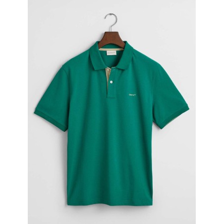 GANT REG CONTRAST PIQUE SS POLO BOTANICAL HUE