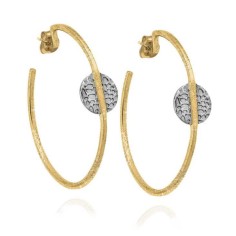 Pendientes KYMBAL de Plata. Baño de Oro 18k