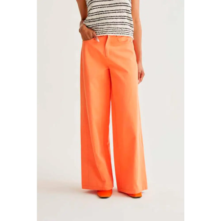 Compañia Fantastica Pantalon Wide Leg Naranja