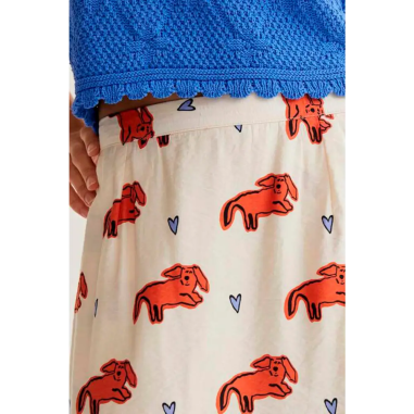 Compañía Fantástica Falda Midi Estampado Garden