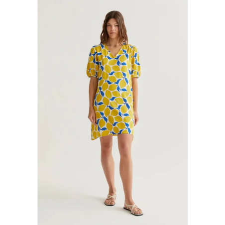Compañía Fantástica Vestido Corto Estampado Limoncello