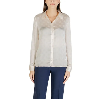 Guess LS Marthe Camiseta Logo Vanilla Blush