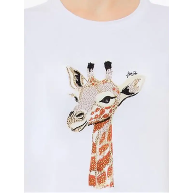 Liu Jo T-Shirt Bianco Giraffe Blanca