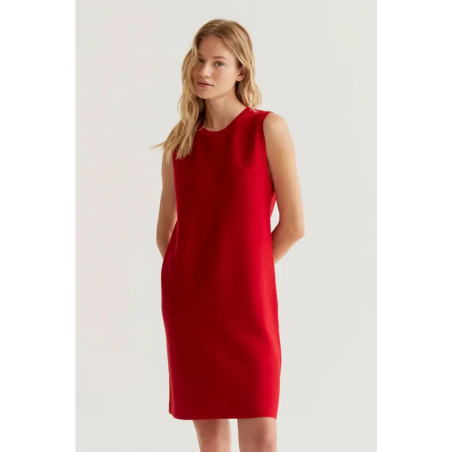 Compañía Fantástica Vestido Corto Punto Rojo