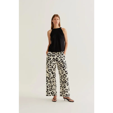 Compañia Fantastica Top Plisado Negro