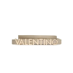 Valentino Belty Beige Cinturón Letras Oro