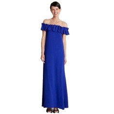 COMPANIA FANTASTICA VESTIDO LARGO ESCOTE BARCO AZL 2