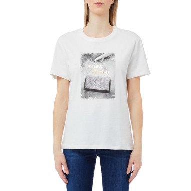 LIU JO ECS T SHIRT MODA M C BCO