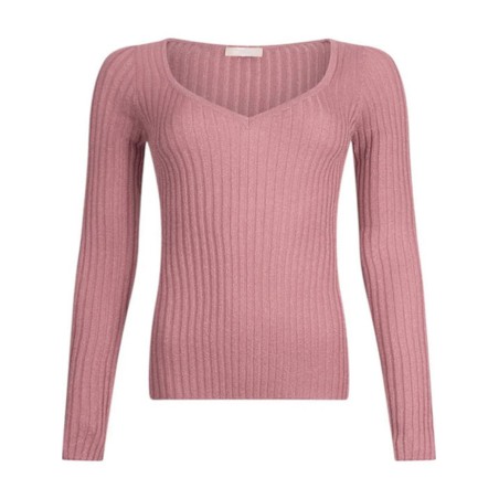 LIU JO ECS MAGLIA CHIUSA M L ANCIENT ROSE