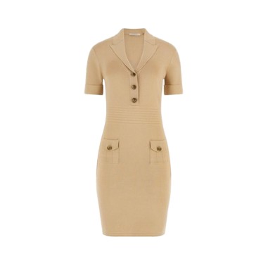 GUESS SS FELICITY SWTR DRESS FOAMY TAUPE