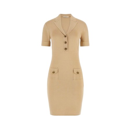 GUESS SS FELICITY SWTR DRESS FOAMY TAUPE