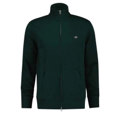GANT REG SHIELD FULL ZIP SWEAT TARTAN GREEN