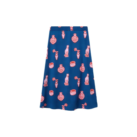 COMPANIA FANTASTICA FALDA MIDI ESTAMP PORCELAIN