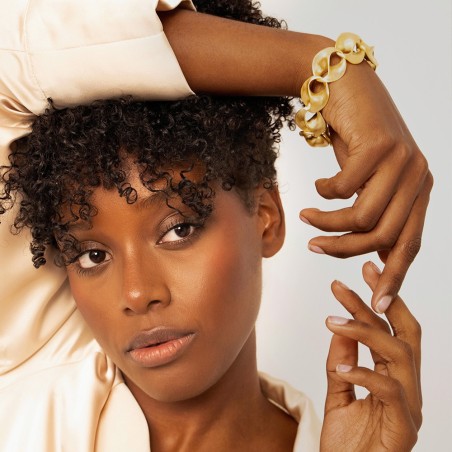 Pulsera LOVE de Plata. Baño de Oro 18k