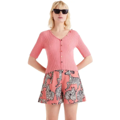 COMPAÑIA FANTASTICA TOP CANALÉ ABALORIOS ROSA - KALHUA