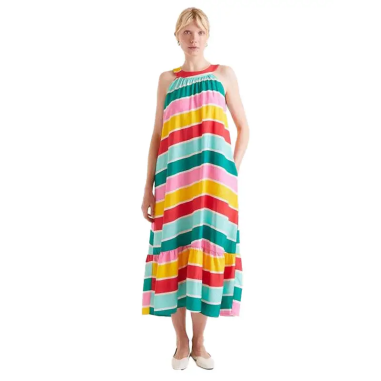 COMPAÑÍA FANTASTICA VESTIDO LARGO RAYAS COLOUR WAV