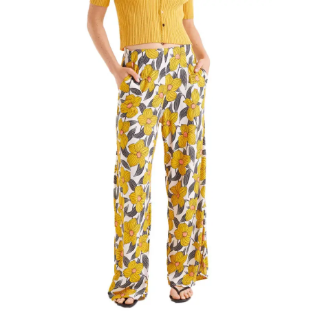 COMPAÑÍA FANTASTICA PANTALÓN LARGO ESTAMPADO FLORA