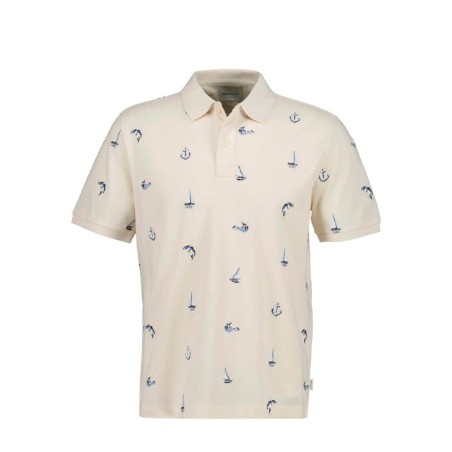 GANT EMBROIDERED SS POLO CREAMED WHITE