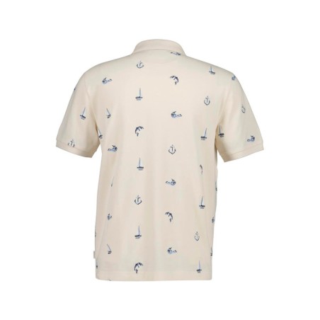 GANT EMBROIDERED SS POLO CREAMED WHITE