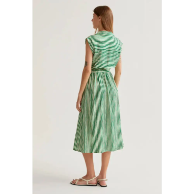 Compañía Fantástica Vestido Estampado Lavagna Green