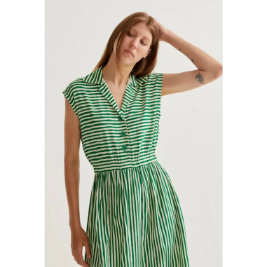 Compañía Fantástica Vestido Estampado Lavagna Green