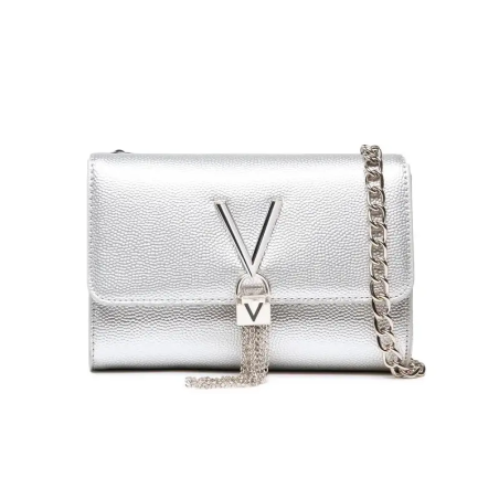 VALENTINO BAGS BANDOLERA DE CADENA DIVINA ARGENTO
