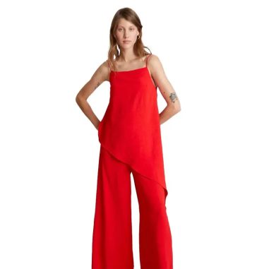 COMPAÑÍA FANTASTICA PANTALÓN LARGO AMPLIO ROJO - KALHUA