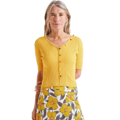 COMPAÑIA FANTASTICA TOP CANALÉ ABALORIOS AMARILLO