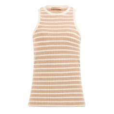 GUESS CAMILLA STRIPED TANK TOP BEIGE AND OFF WHITE