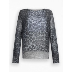 LIU JO MAGLIA CHIUSA M L GRAY ANIMALIER LUX