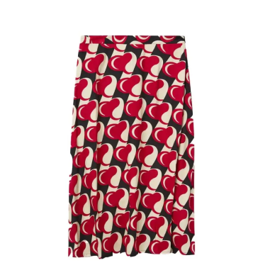 COMPANIA FANTASTICA FALDA MIDI CON ESTAMPADO HEART