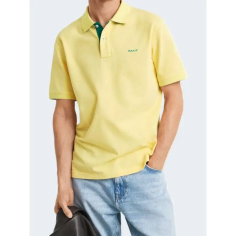 Gant Reg Contrast Polo Vanila Yellow