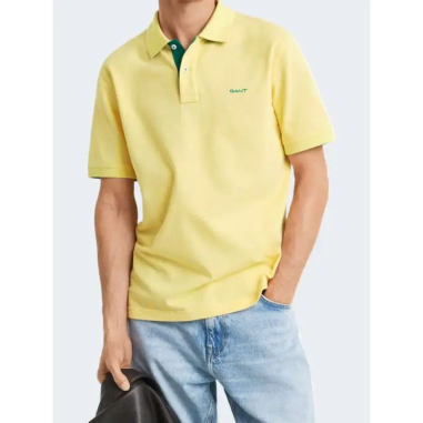 Gant Reg Contrast Polo Vanila Yellow