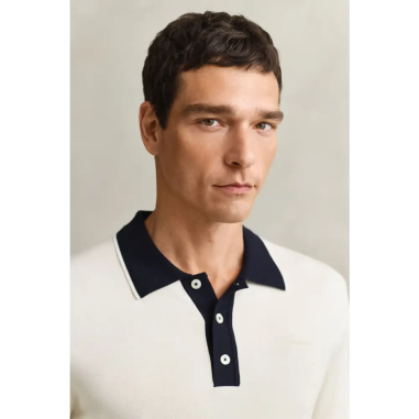 Gant Cotton Modal Polo Cream Beige Talla L