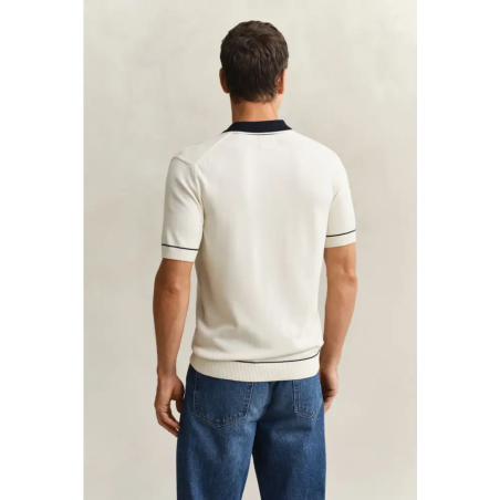 Gant Cotton Modal Polo Cream Beige Talla L