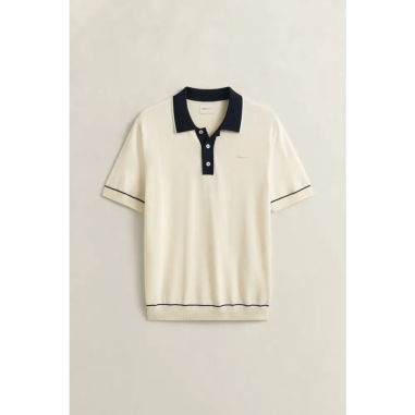 Gant Cotton Modal Polo Cream Beige Talla L