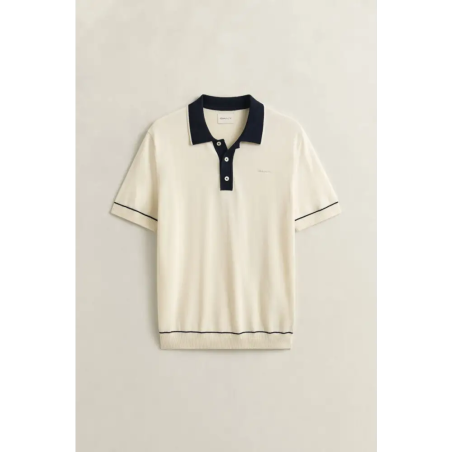 Gant Cotton Modal Polo Cream Beige Talla L