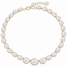 Collar de Espectrolita en baño de oro 18k