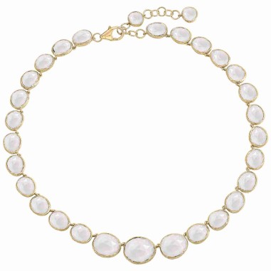 Collar de Espectrolita en baño de oro 18k