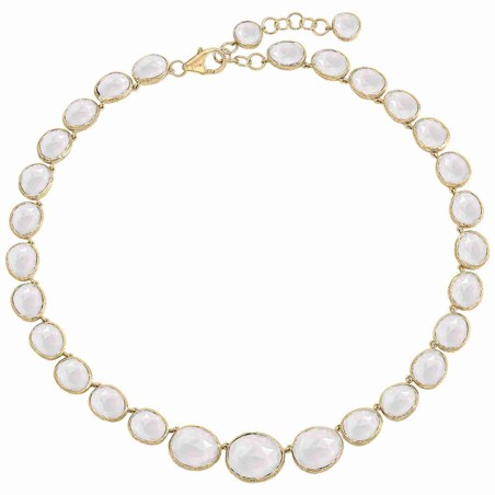 Collar de Espectrolita en baño de oro 18k